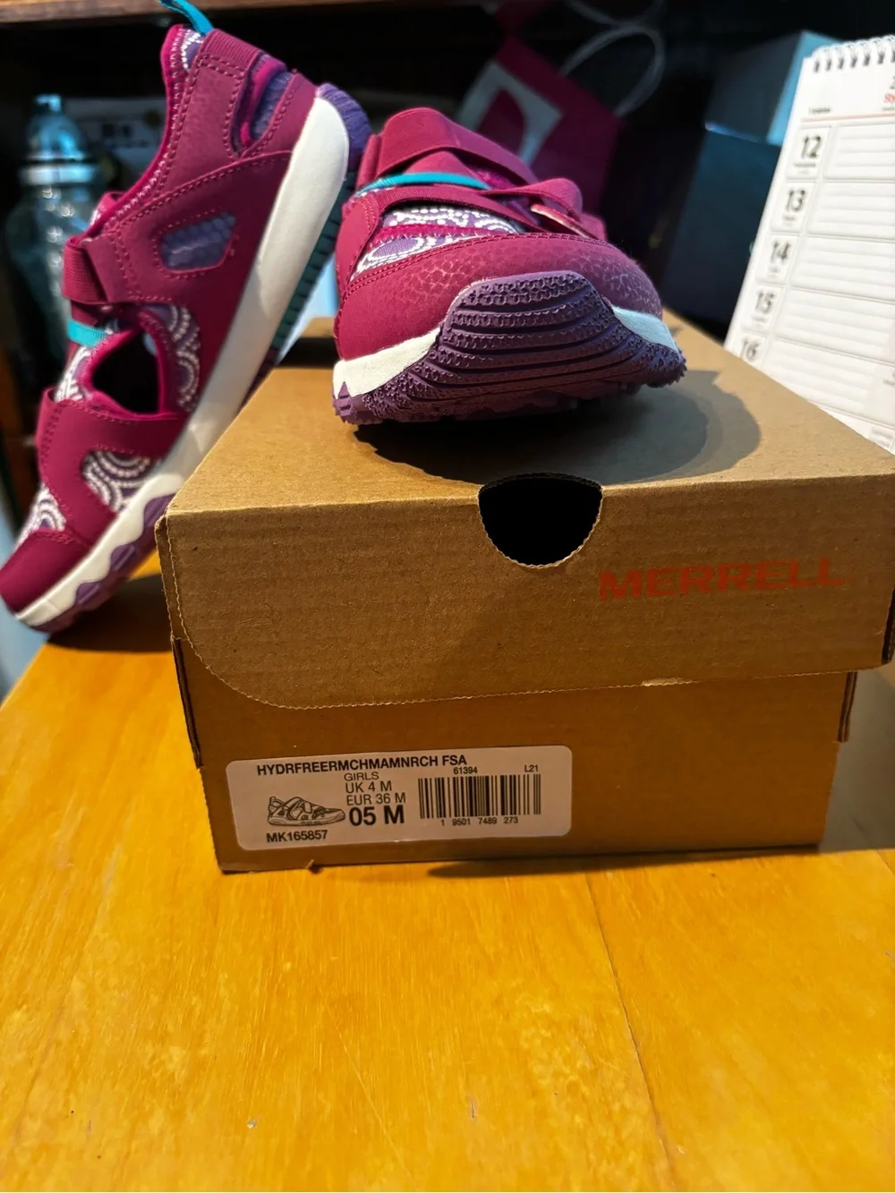 Merrell Kids Magenta & Purple Active Sneakers with Teal Accent